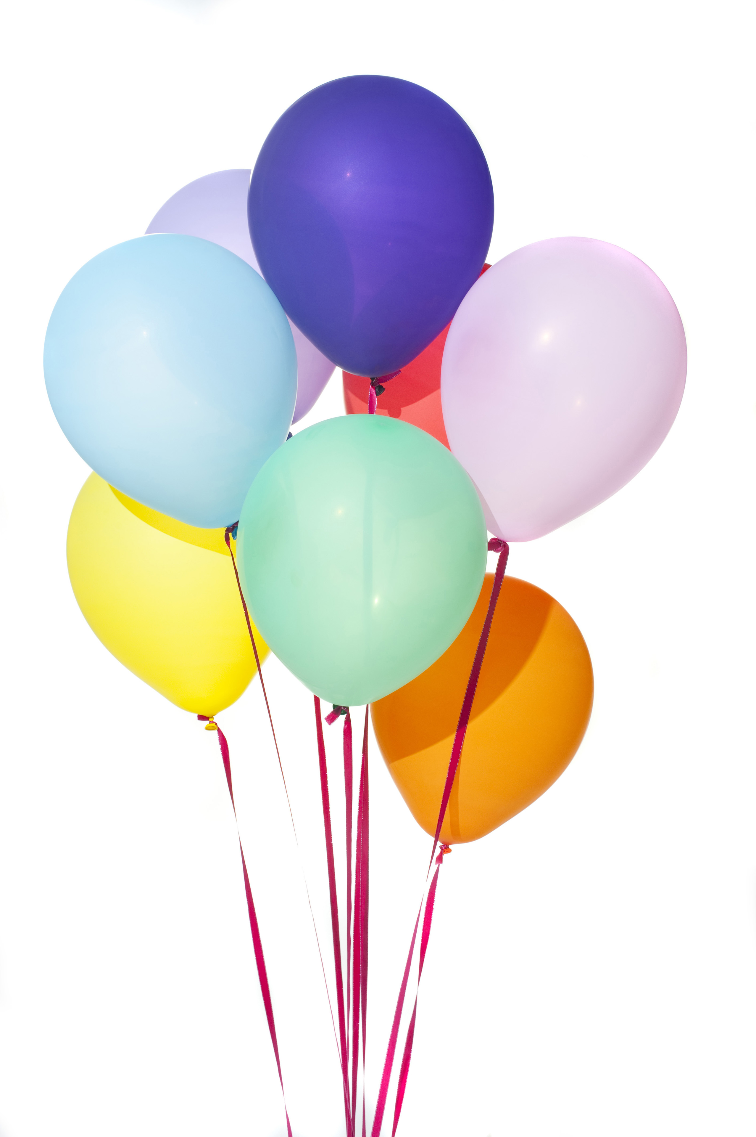 Free Image of Bunch of colorful floating party balloons | Freebie