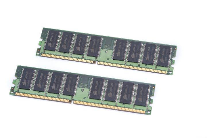 Two RAM Memory Modules with Memory Cells on White Background, Computer Data Storage Technolody on White Background