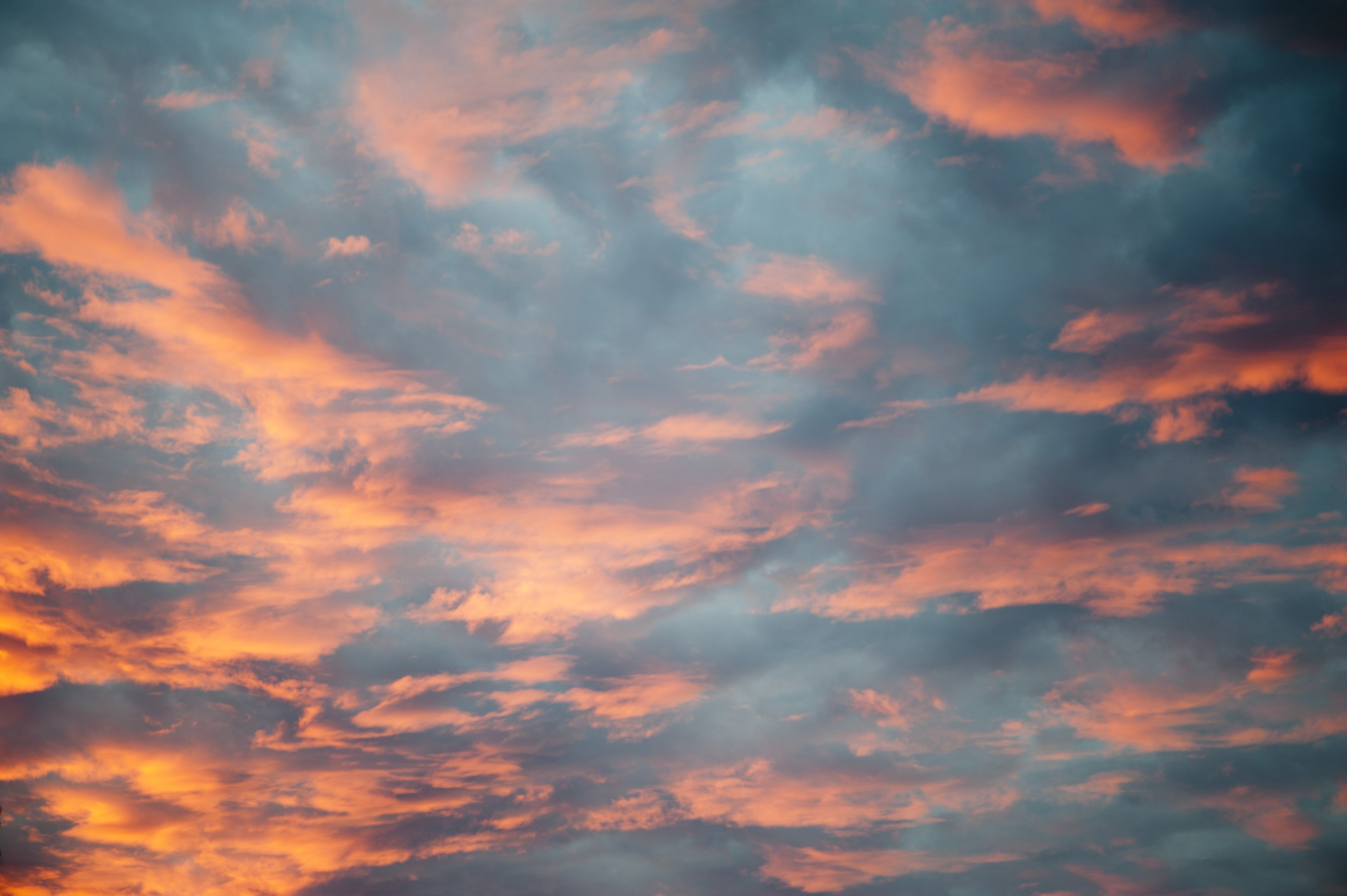Free Image Of Sunset Sky With Orange Tinted Clouds Freebie Photography