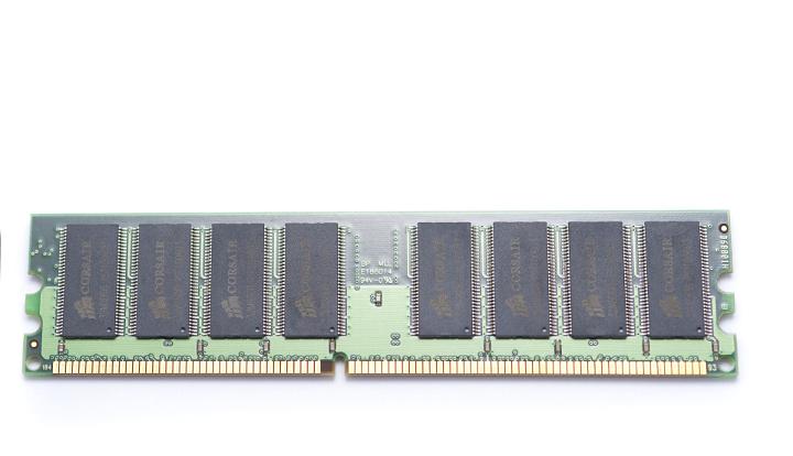 Random Access Memory - Close up Computer Primary Memory Stick Isolated on White Background.