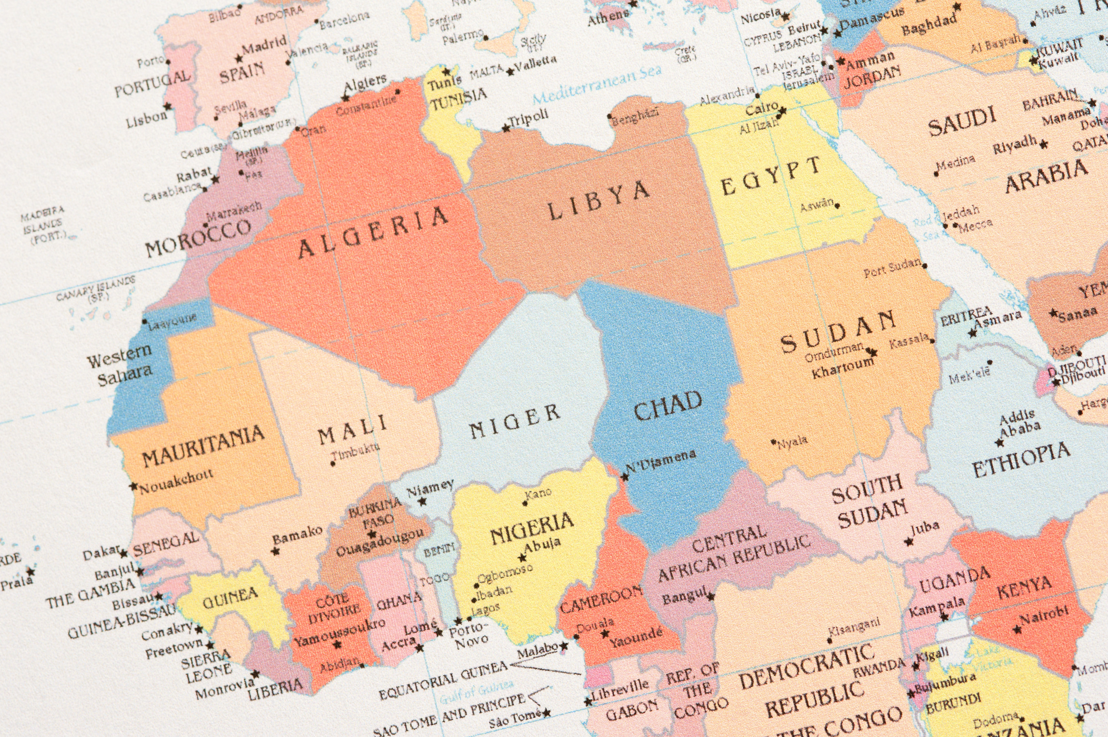 Free Image Of Conceptual North Africa Map On White Paper Freebie